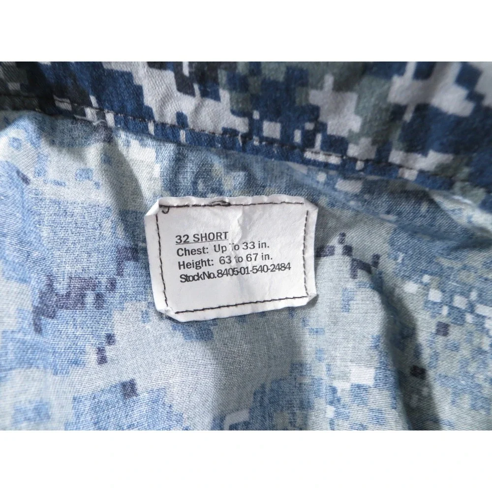 US‎ Navy Working Blouse NWU Uniform Top Size 32 Short Blue Digital Camo Lot of 3